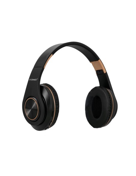 Auricular q-connect bluetooth diadema ajustable y plegable con microfono alcance 10 m color negro