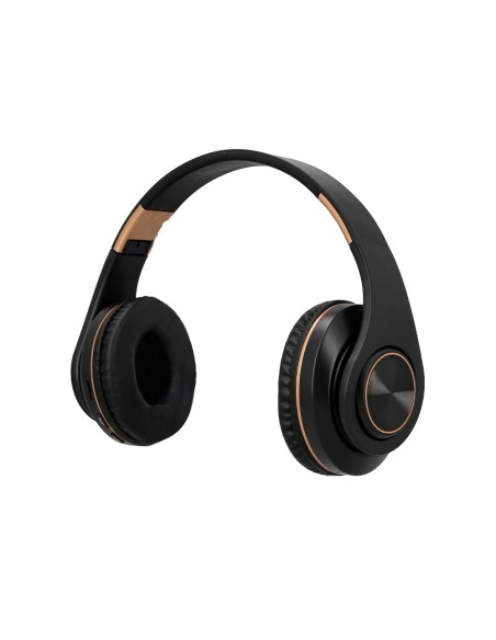 Auricular q-connect bluetooth diadema ajustable y plegable con microfono alcance 10 m color negro