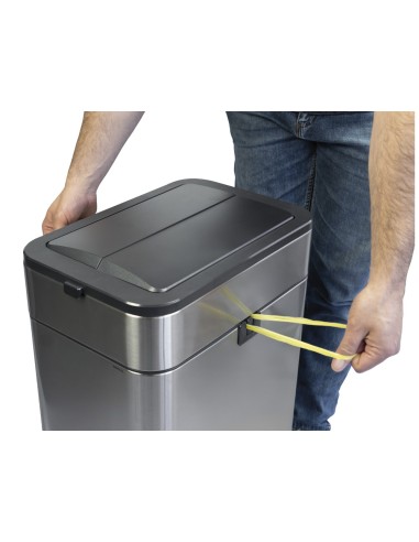 Papelera metalica maul prme acero inoxidable 30...