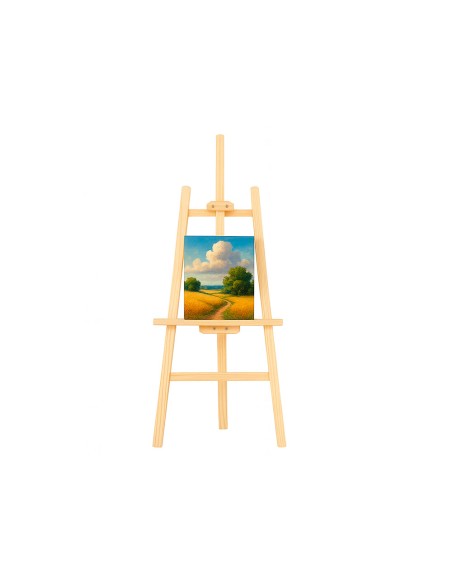 Caballete de pie pintor liderpapel madera de pino barnizado 58,5x175x75 cm certificado fsc