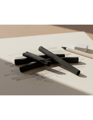 Carboncillo redondo para dibujo liderpapel caja...
