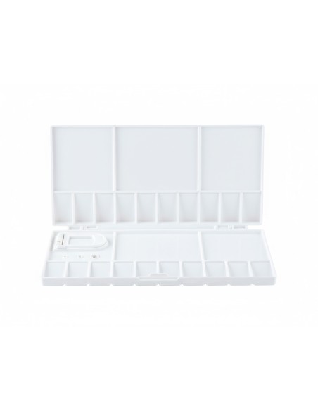 Paleta plastico liderpapel para pintura plegable con tapa y agujero para el pulgar 20x10x1,8 cm