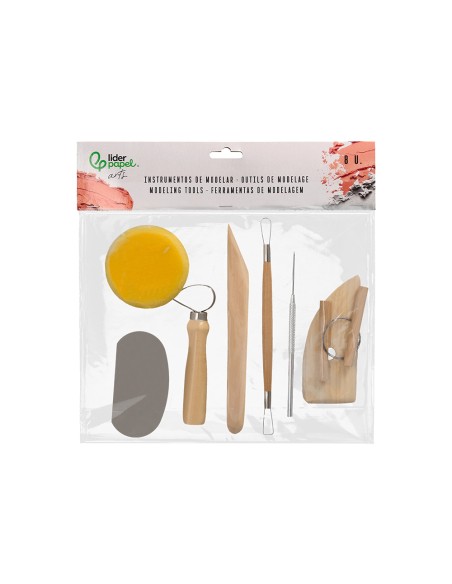 Instrumentos de modelar liderpapel pack 8 herramientas surtidas certificado fsc