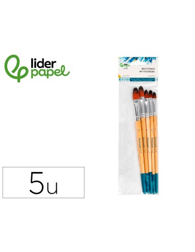 Pinceles sinteticos liderpapel punta lengua...