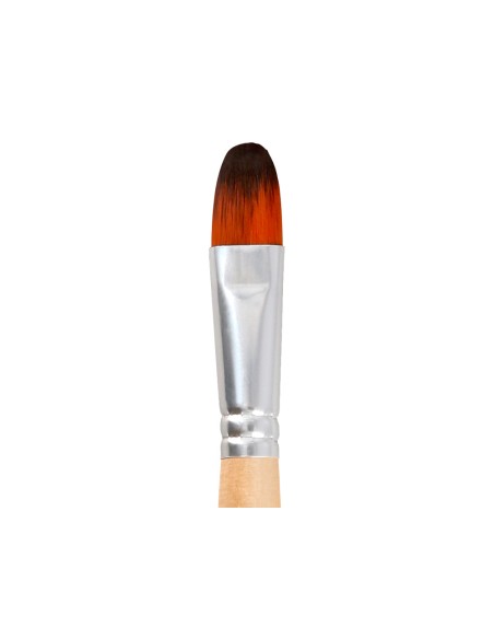 Pincel para pintura acrilica y acuarela liderpapel n 16 punta filbert / lengua gato de pelo sintetico certificado