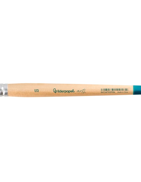 Pincel para pintura acrilica y acuarela liderpapel n 13 punta filbert / lengua gato de pelo sintetico certificado