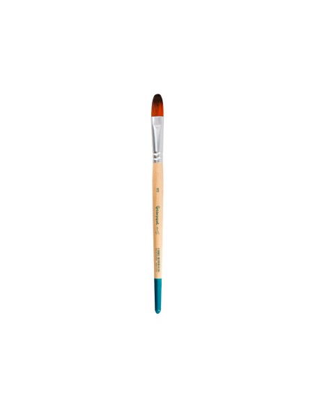 Pincel para pintura acrilica y acuarela liderpapel n 11 punta filbert / lengua gato de pelo sintetico certificado