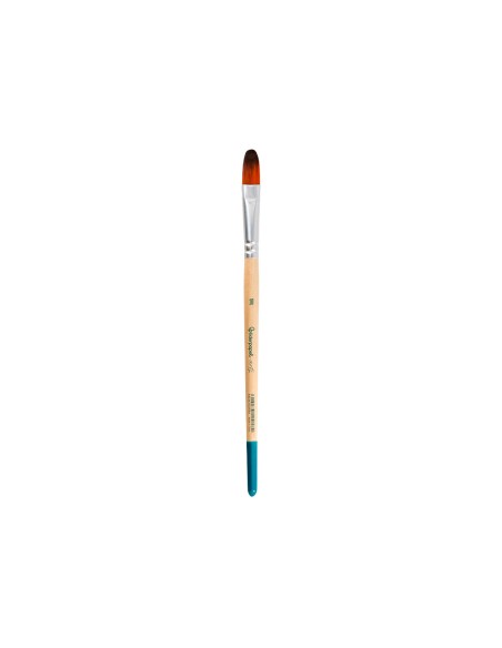 Pincel para pintura acrilica y acuarela liderpapel n 10 punta filbert / lengua gato de pelo sintetico certificado