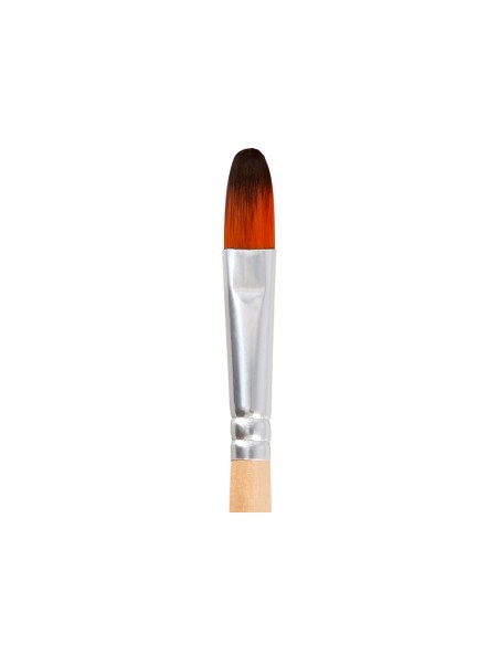 Pincel para pintura acrilica y acuarela liderpapel n 10 punta filbert / lengua gato de pelo sintetico certificado