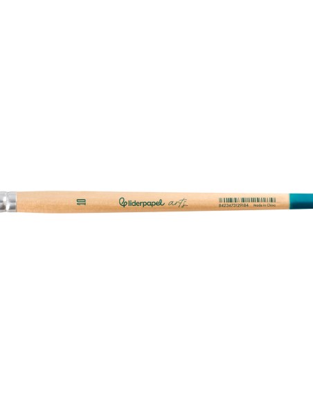 Pincel para pintura acrilica y acuarela liderpapel n 10 punta filbert / lengua gato de pelo sintetico certificado