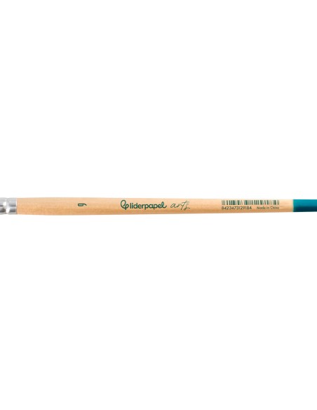 Pincel para pintura acrilica y acuarela liderpapel n 9 punta filbert / lengua gato de pelo sintetico certificado