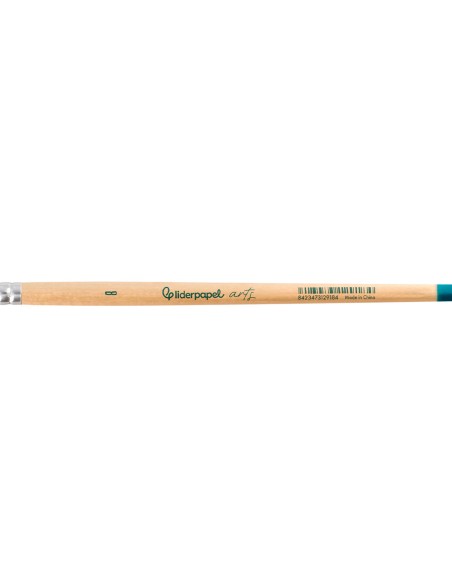 Pincel para pintura acrilica y acuarela liderpapel n 8 punta filbert / lengua gato de pelo sintetico certificado