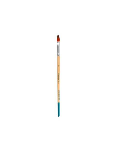Pincel para pintura acrilica y acuarela liderpapel n 7 punta filbert / lengua gato de pelo sintetico certificado