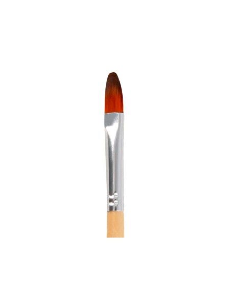 Pincel para pintura acrilica y acuarela liderpapel n 7 punta filbert / lengua gato de pelo sintetico certificado