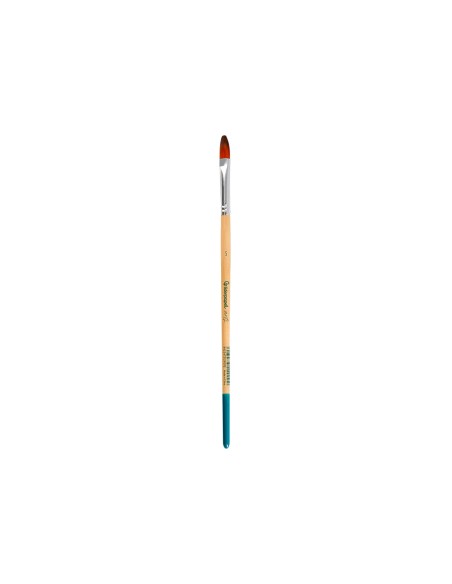 Pincel para pintura acrilica y acuarela liderpapel n 5 punta filbert / lengua gato de pelo sintetico certificado