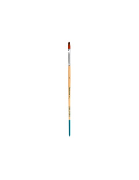 Pincel para pintura acrilica y acuarela liderpapel n 3 punta filbert / lengua gato de pelo sintetico certificado
