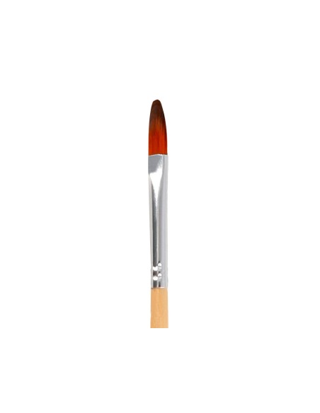 Pincel para pintura acrilica y acuarela liderpapel n 2 punta filbert / lengua gato de pelo sintetico certificado