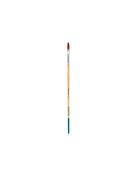 Pincel para pintura acrilica y acuarela liderpapel n 1 punta filbert / lengua gato de pelo sintetico certificado