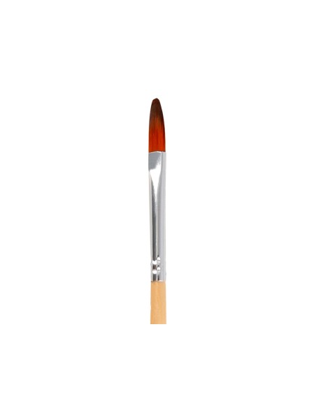 Pincel para pintura acrilica y acuarela liderpapel n 1 punta filbert / lengua gato de pelo sintetico certificado