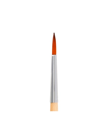 Pincel para pintura acrilica y acuarela liderpapel n 6 punta redonda de pelo sintetico certificado fsc