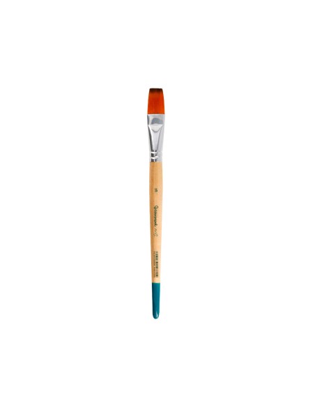 Pincel para pintura acrilica y acuarela liderpapel n 16 punta plana de pelo sintetico certificado fsc