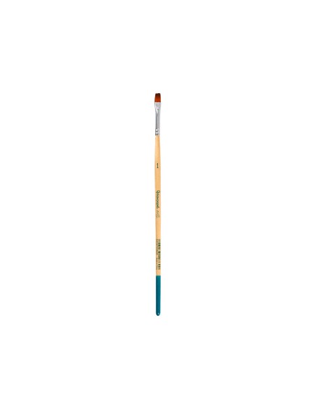 Pincel para pintura acrilica y acuarela liderpapel n 1 punta plana de pelo sintetico certificado fsc