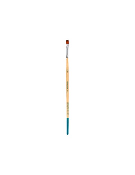 Pincel para pintura acrilica y acuarela liderpapel n 00 punta plana de pelo sintetico certificado fsc