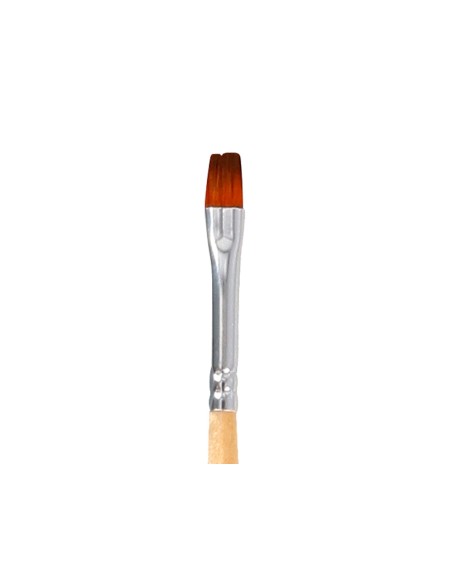 Pincel para pintura acrilica y acuarela liderpapel n 00 punta plana de pelo sintetico certificado fsc