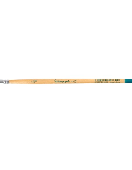 Pincel para pintura acrilica y acuarela liderpapel n 00 punta plana de pelo sintetico certificado fsc
