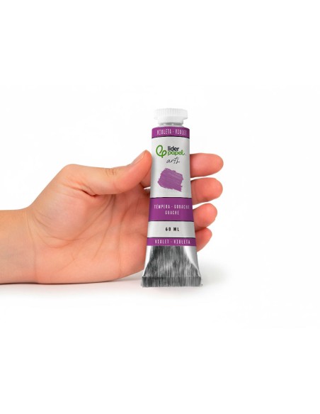 Tempera gouache liderpapel tubo de aluminio de 60 ml color violeta
