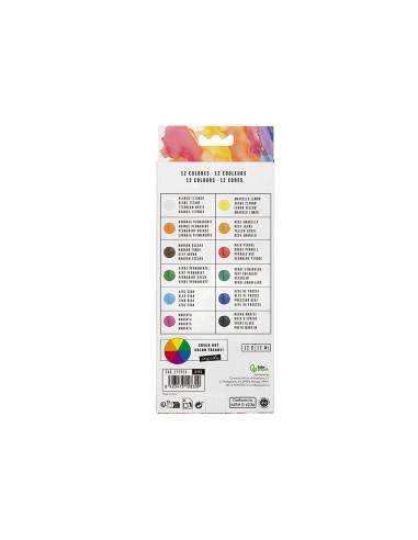Pintura de acuarela liderpapel caja de 12 tubos...