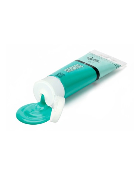 Pintura acrilica liderpapel tubo de plastico de 60 ml color verde turquesa