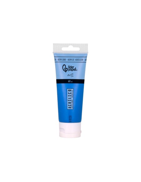 Pintura acrilica liderpapel tubo de plastico de 60 ml color azul