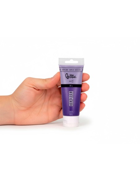 Pintura acrilica liderpapel tubo de plastico de 60 ml color violeta