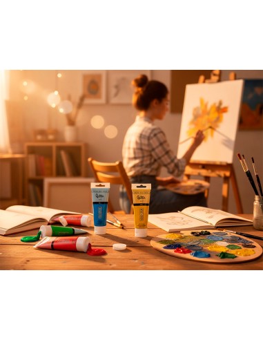 Pintura acrilica liderpapel tubo de plastico de...