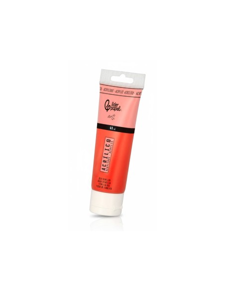 Pintura acrilica liderpapel tubo de plastico de 60 ml color rojo bermellon