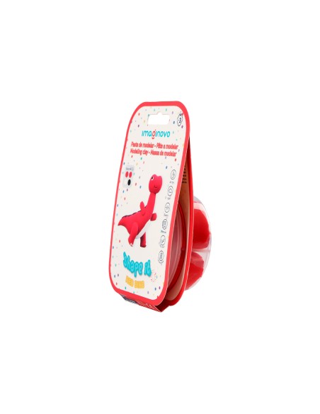 Pasta para modelar imaginovo de secado al aire set de colores surtidos con instrucciones dinosaurio rojo