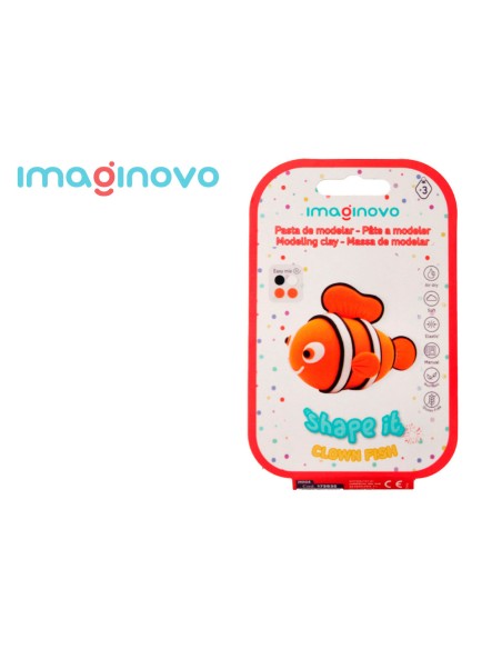 Pasta para modelar imaginovo de secado al aire set de colores surtidos con instrucciones pez payaso