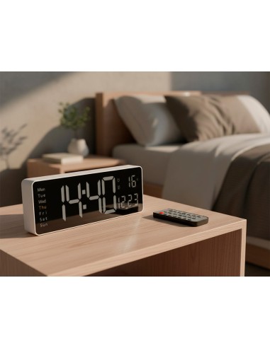 Reloj q-connect de pared y sobremesa digital...