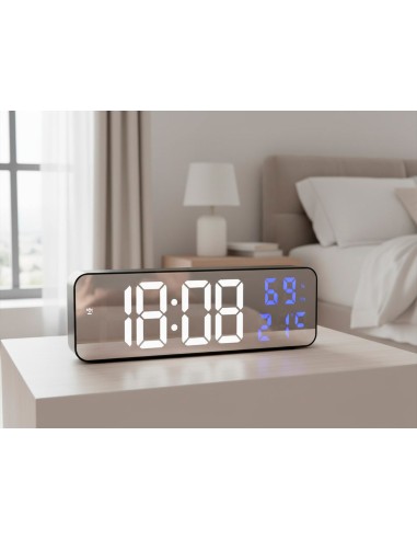 Reloj q-connect de pared y sobremesa digital...