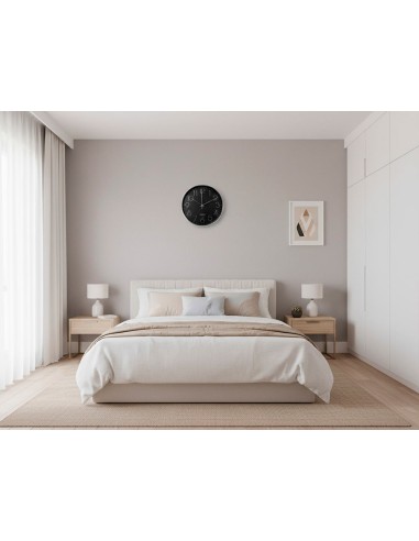 Reloj q-connect de pared analogico plateado...