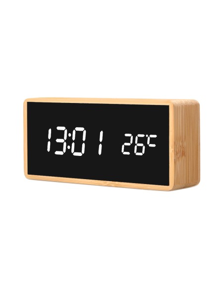 Reloj q-connect sobremesa digital con temperatura 150x45x70mm