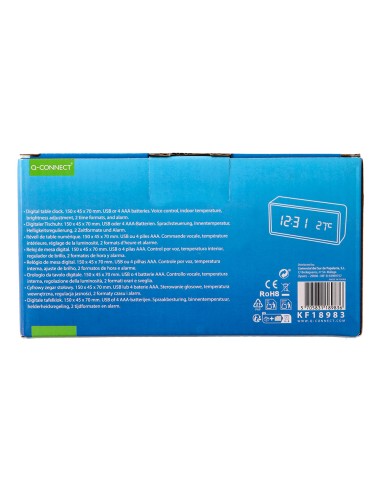 Reloj q-connect sobremesa digital con...