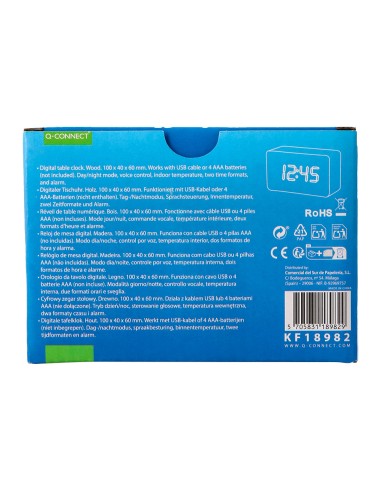 Reloj q-connect sobremesa digital acabado...
