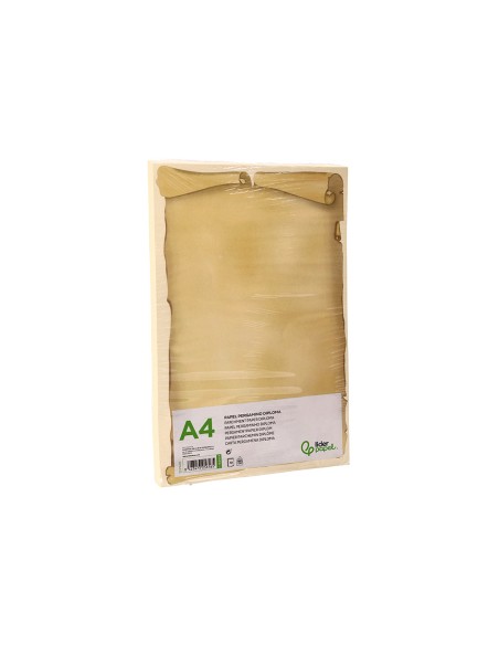 Papel pergamino liderpapel din a4 diploma 180 gr paquete de 50 hojas