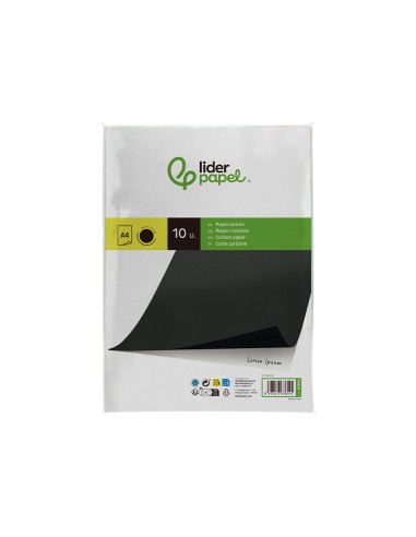 Papel carbon liderpapel negro din a4 bolsa de...