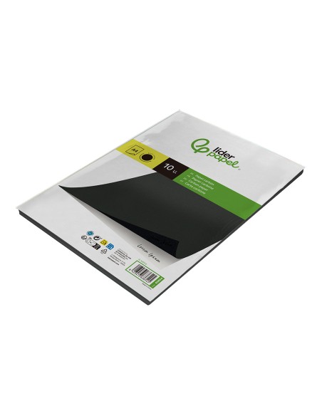 Papel carbon liderpapel negro din a4 bolsa de 10 hojas