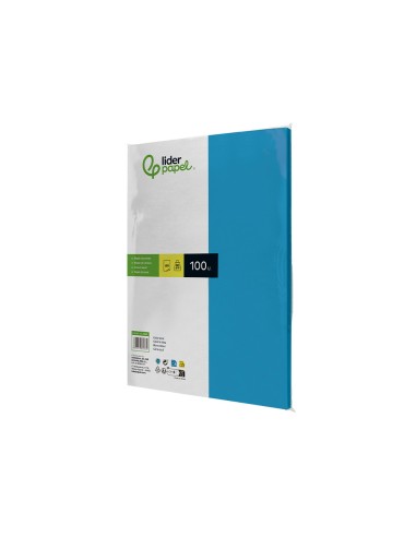 Papel color liderpapel a4 80gr azul turquesa...