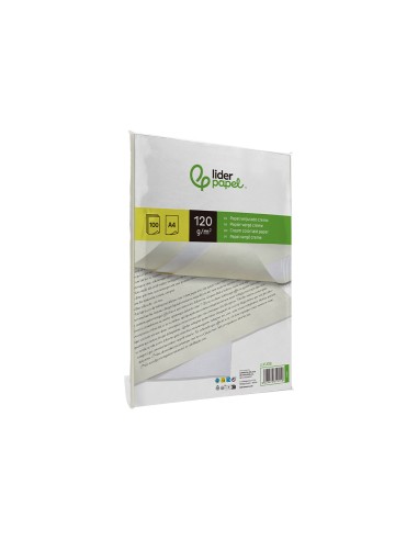 Papel verjurado liderpapel a4 120g/m2 crema...