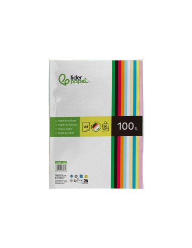 Papel color liderpapel a4 80gr 10 colores...